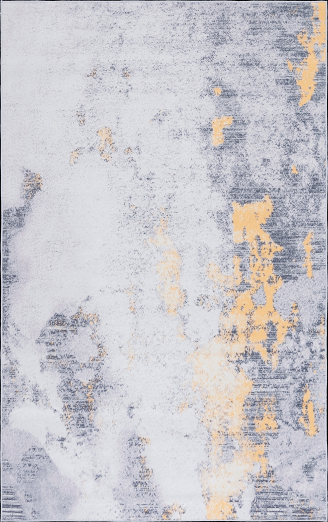 Zhoro Gray/Gold 5' x 8' Rug - Thumbnail - Image 1