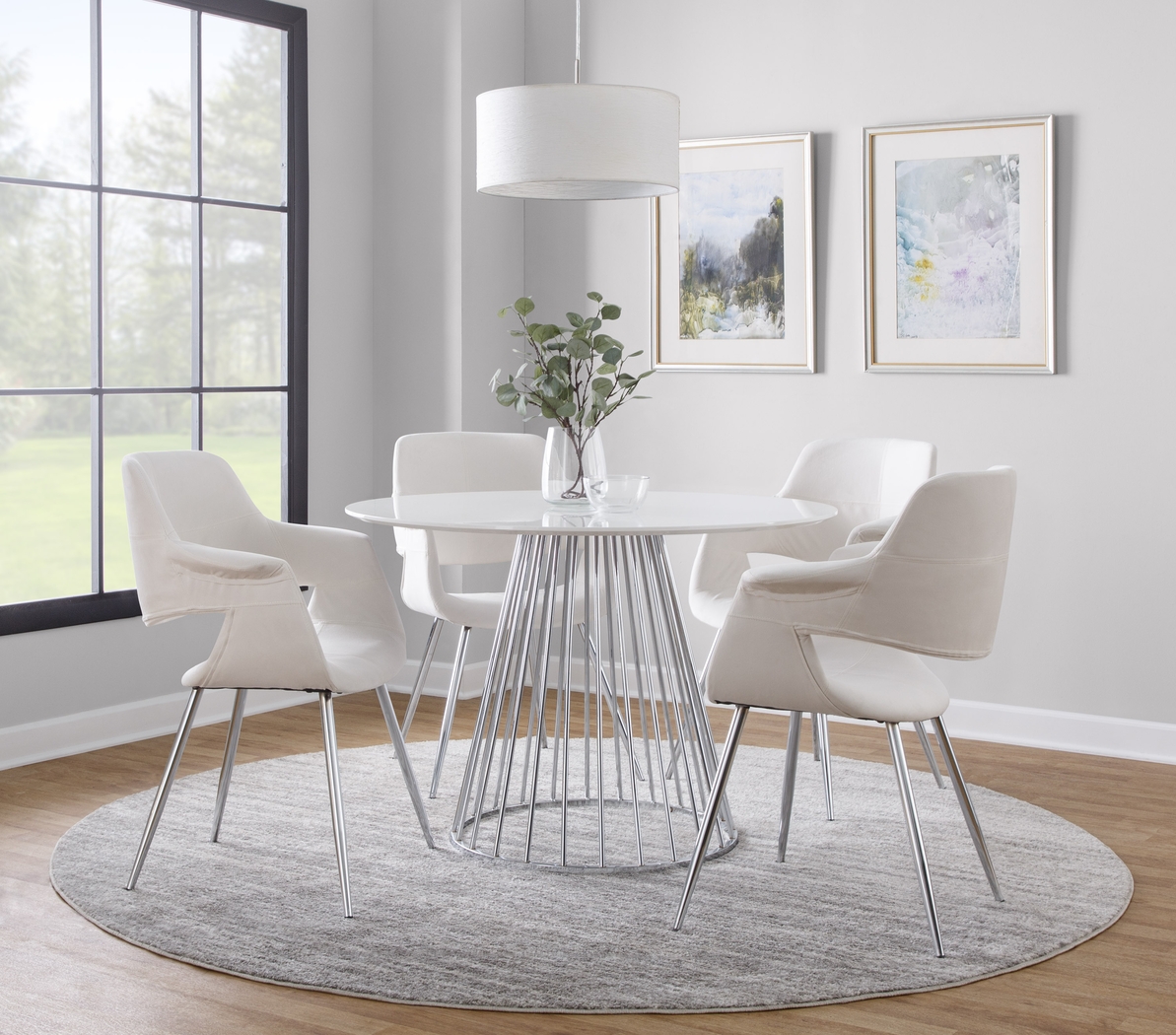 Ziercher II White Dining Table - Thumbnail - Image 5