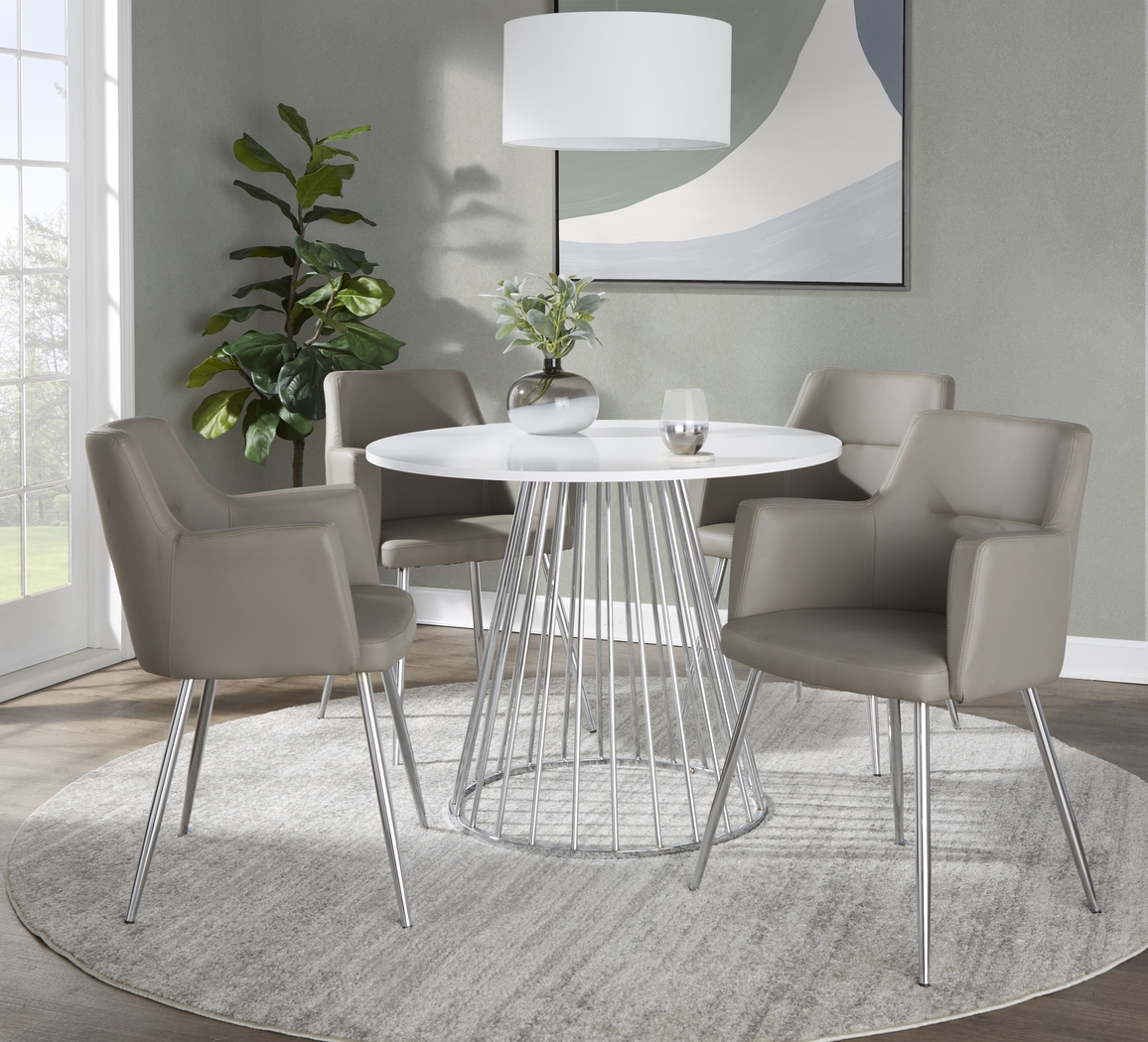 Ziercher II White Dining Table - Thumbnail - Image 2