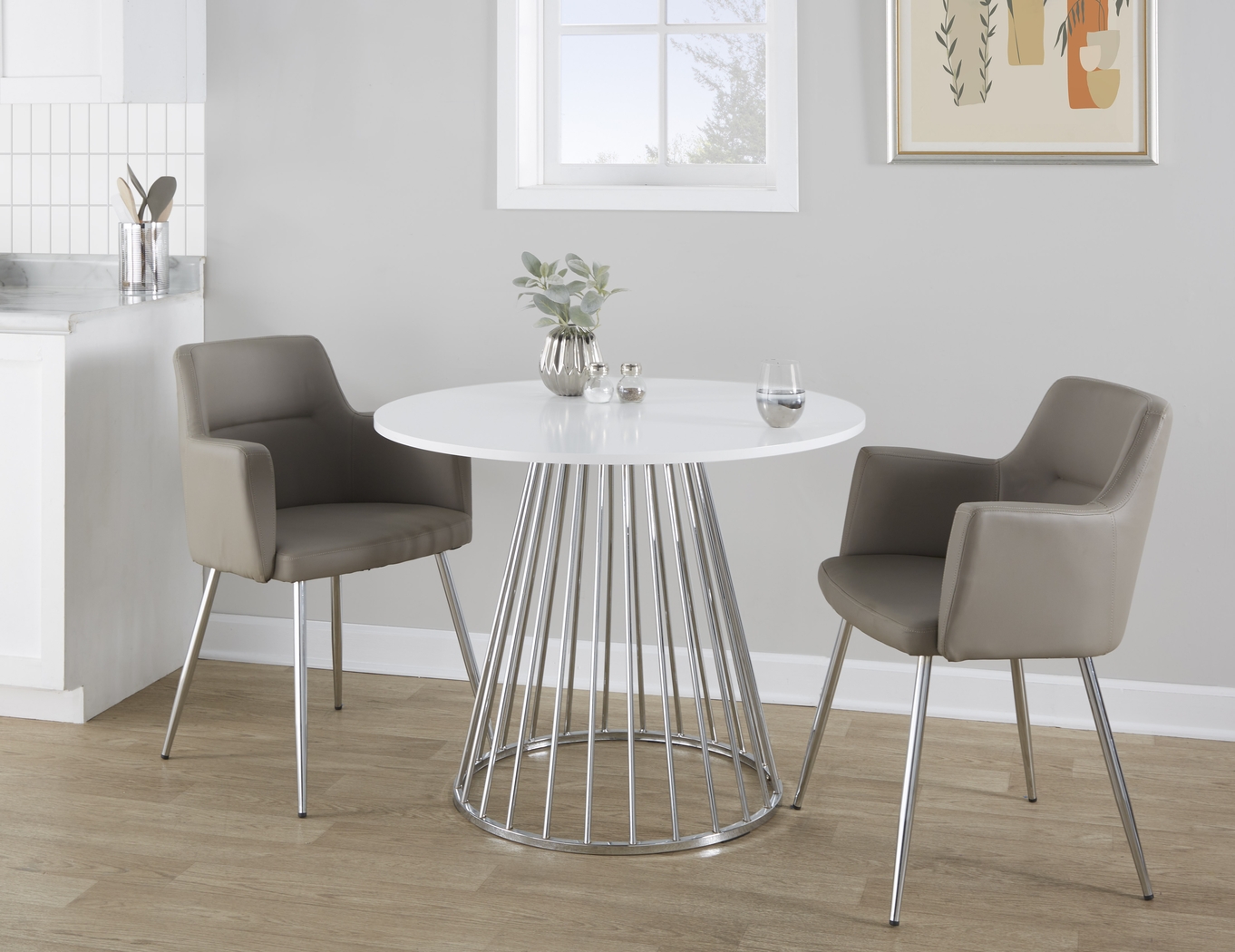 Ziercher II White Dining Table - Thumbnail - Image 3