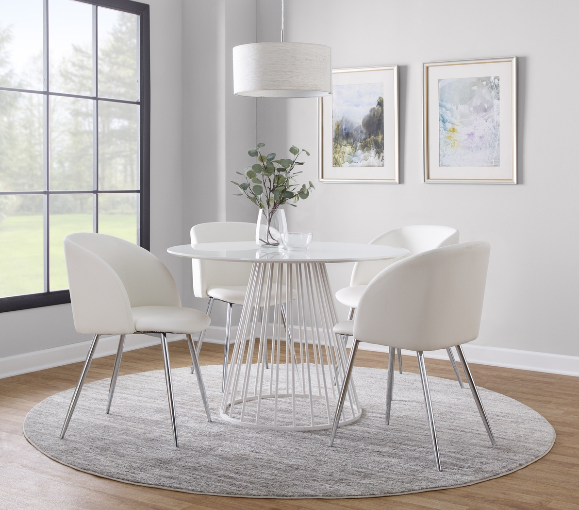 Ziercher III White Dining Table - Thumbnail - Image 2