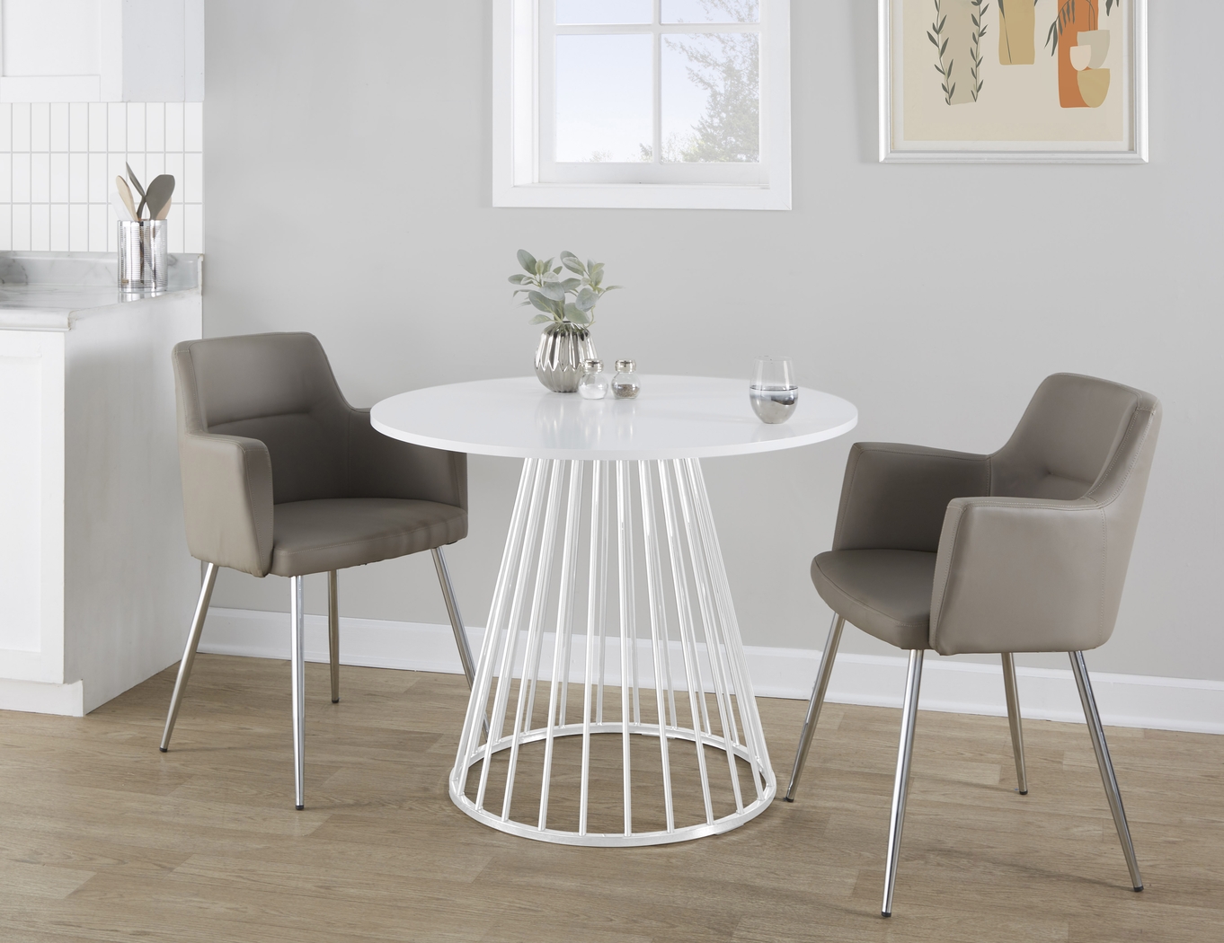 Ziercher III White Dining Table - Thumbnail - Image 3