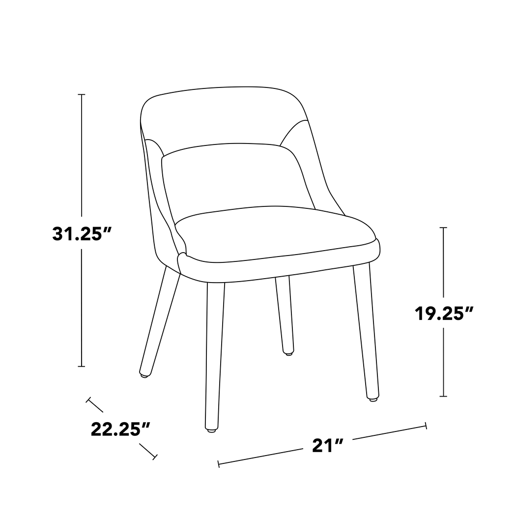 Zifra Cream Side Chair, Set of 2 - Thumbnail - Image 4