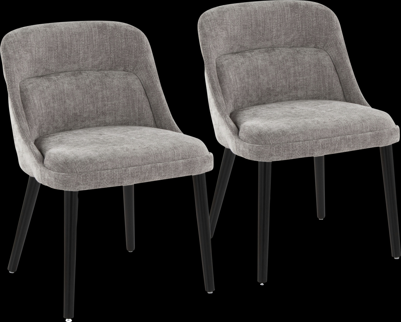 Zifra Gray Side Chair, Set of 2 - Thumbnail - Image 1