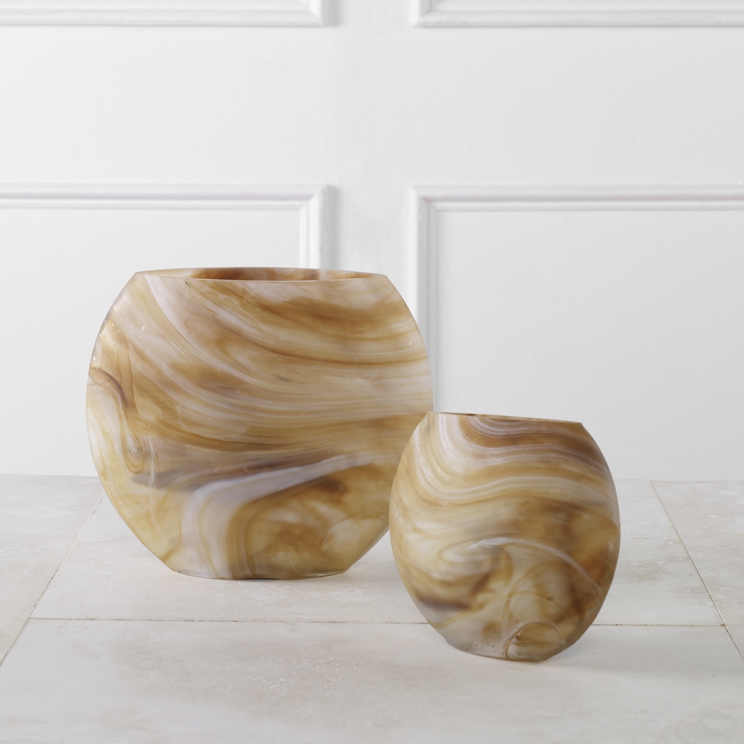 Zillah Brown Vase, Set of 2 - Thumbnail - Image 2