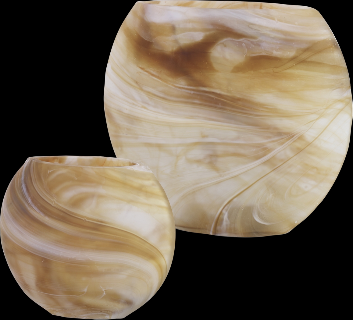 Zillah Brown Vase, Set of 2 - Thumbnail - Image 1