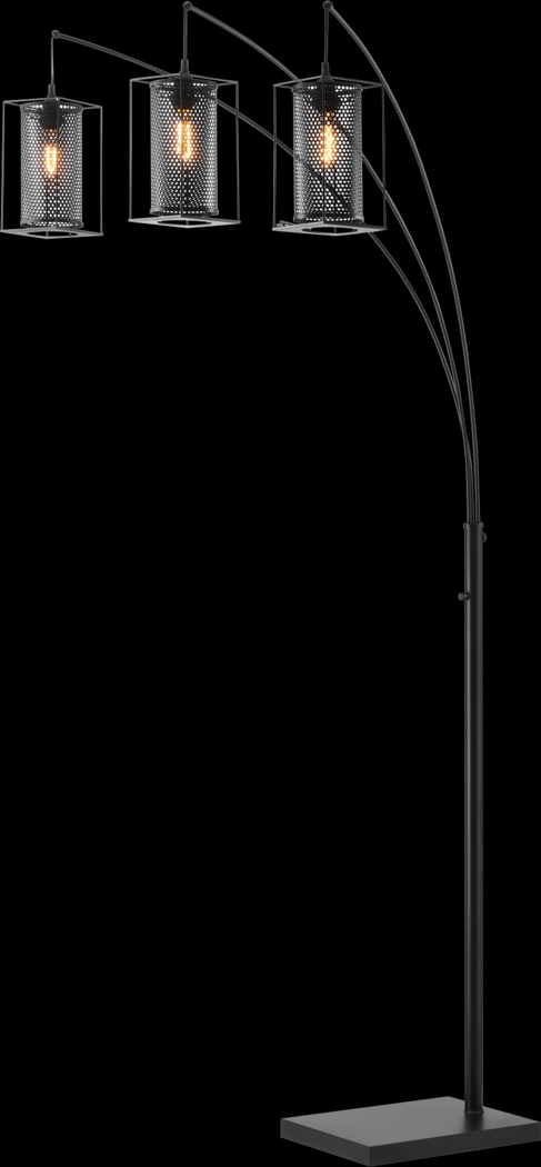 Zimke Cove Black 3-Arc Floor Lamp - Thumbnail - Image 1