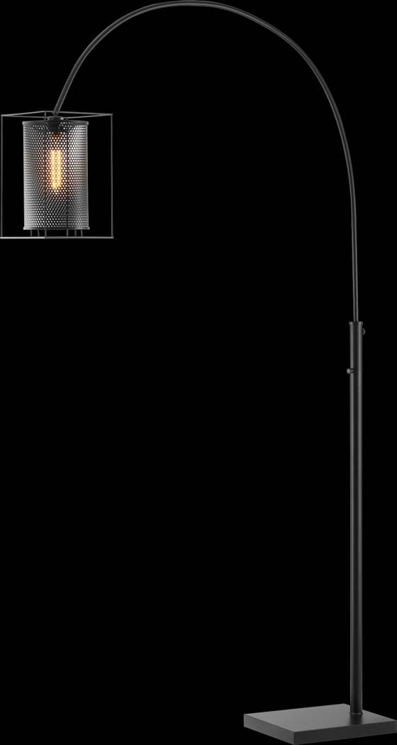 Zimke Cove Black Arc Floor Lamp - Thumbnail - Image 1