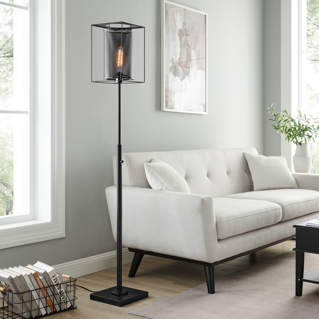 Zimke Cove Black Floor Lamp - Thumbnail - Image 2