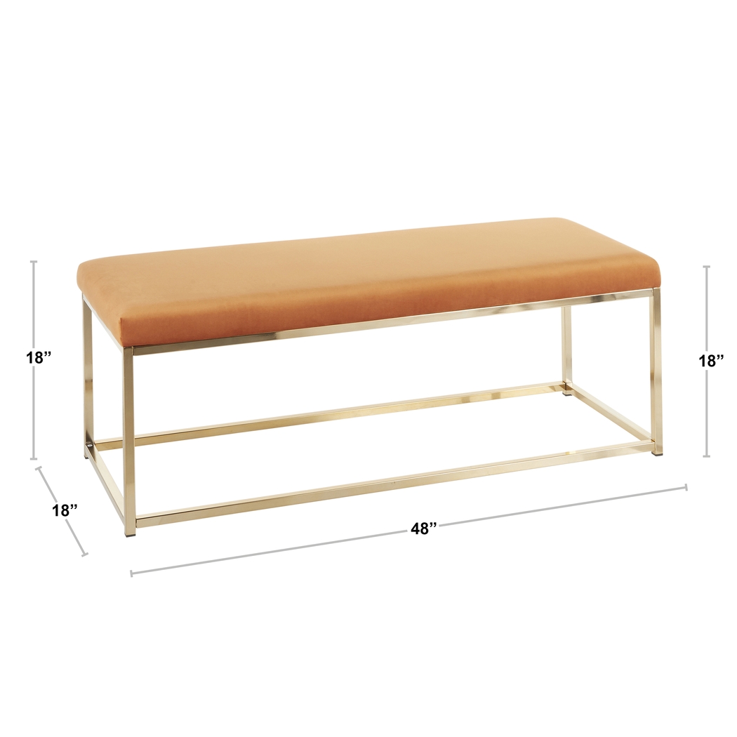 Zimpel Orange Accent Bench - Thumbnail - Image 9