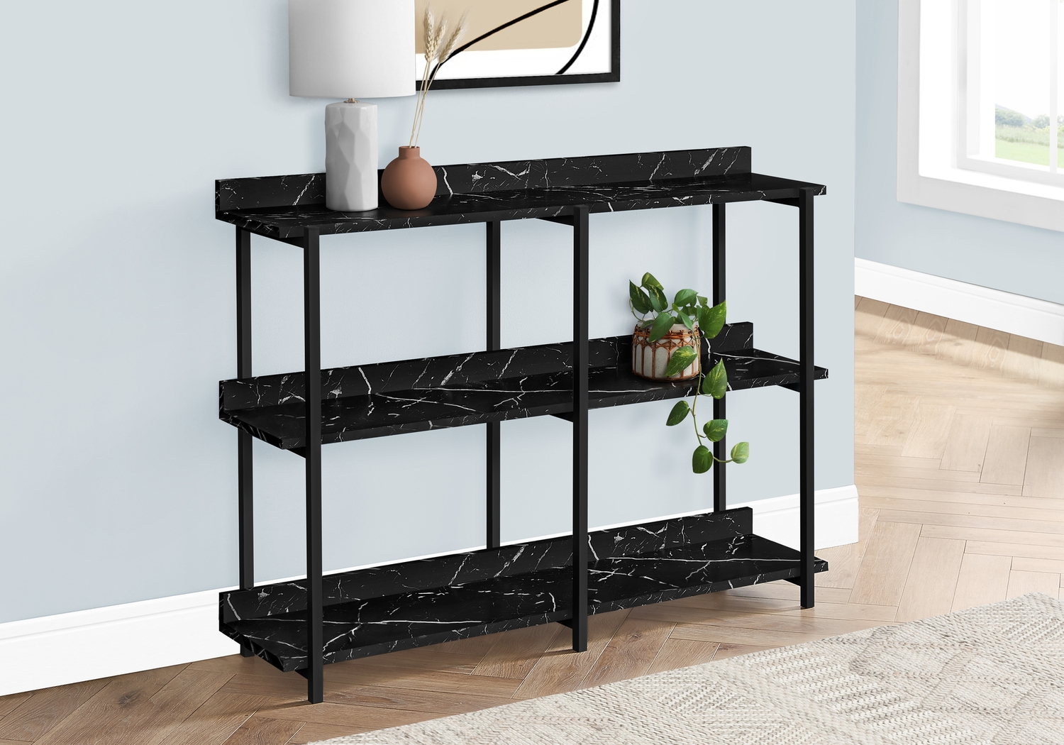 Zinke Black Console Table - Thumbnail - Image 3