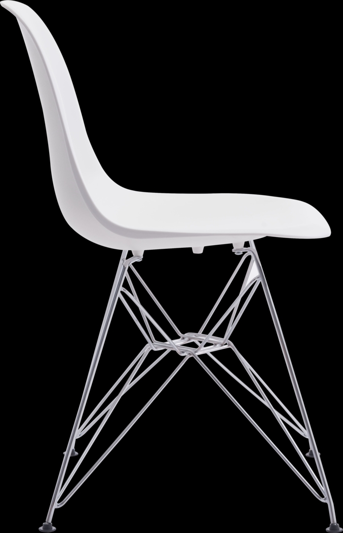 Zip White Dining Chair - Thumbnail - Image 3