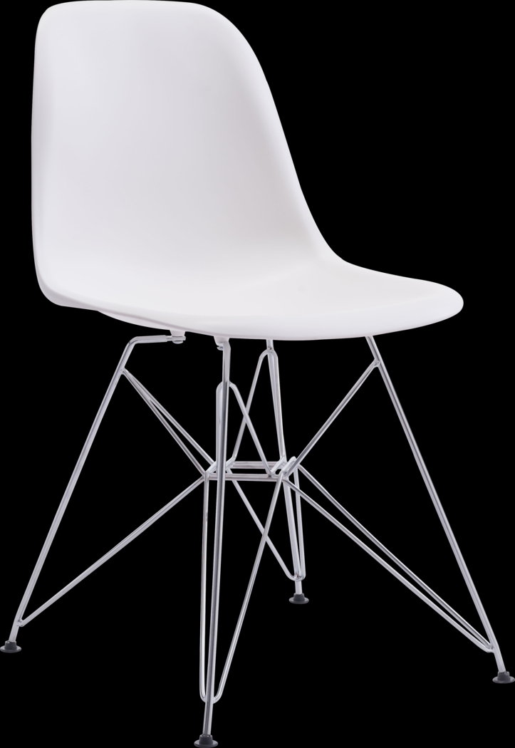 Zip White Dining Chair - Thumbnail - Image 1