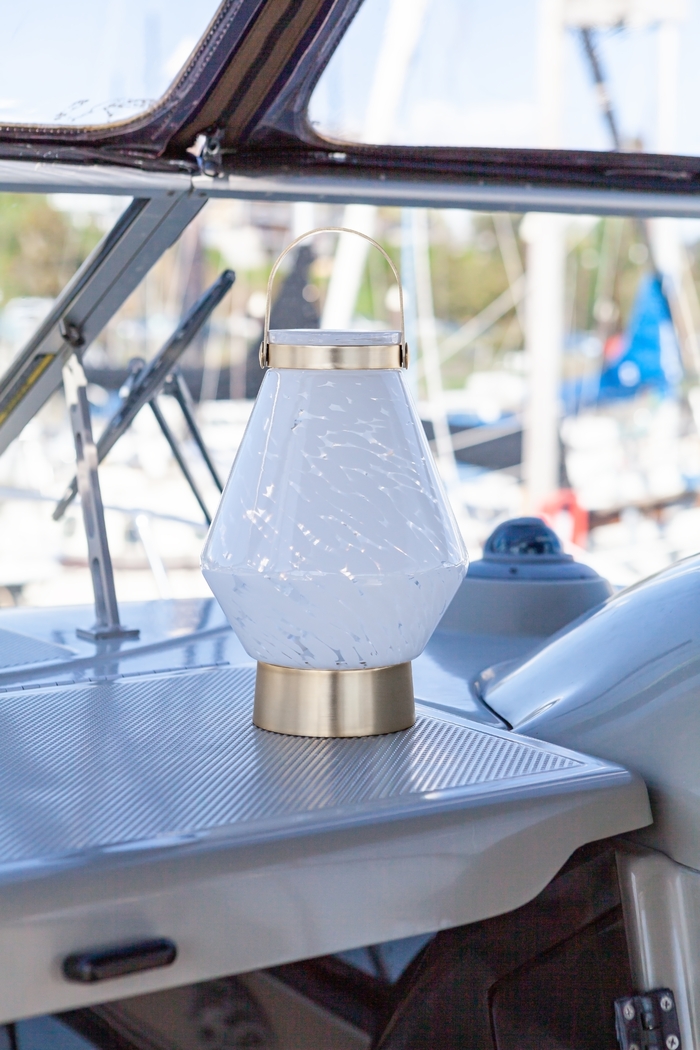 Zipton Isle Indoor/Outdoor White Rechargeable Lantern - Thumbnail - Image 6