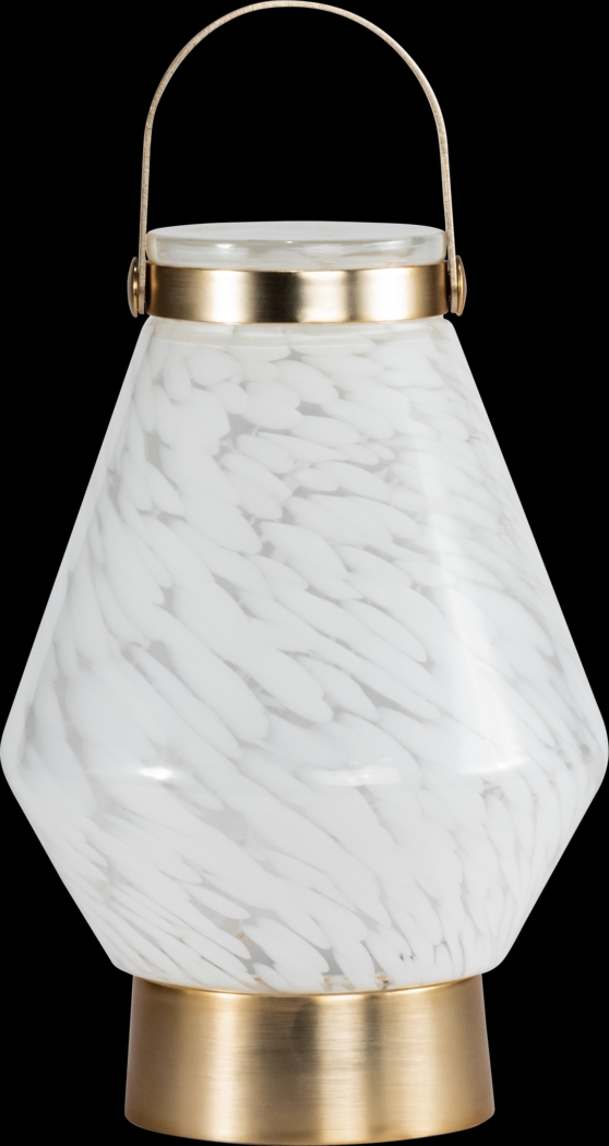 Zipton Isle Indoor/Outdoor White Rechargeable Lantern - Thumbnail - Image 1