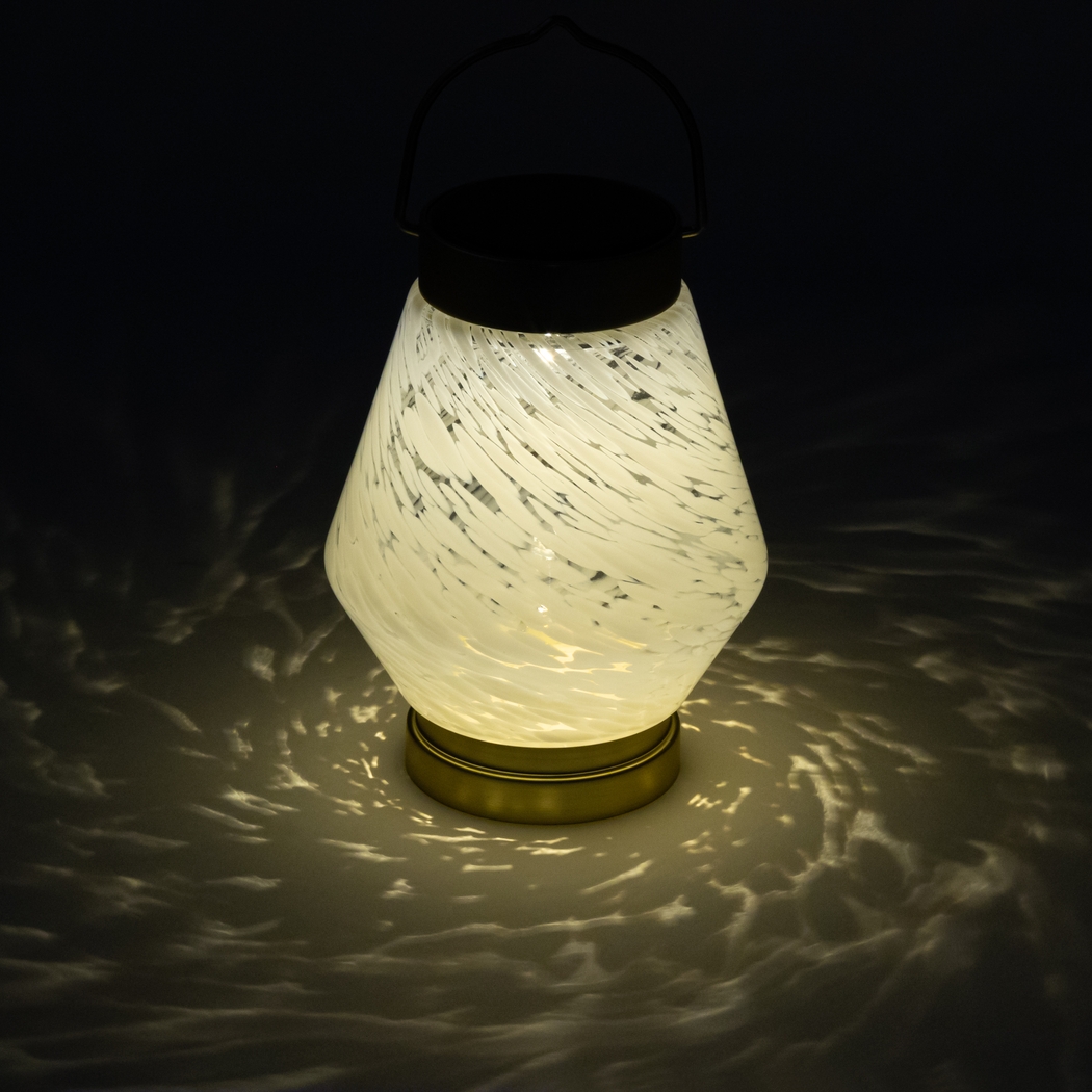 Zipton Isle Outdoor White Solar Lantern - Thumbnail - Image 11