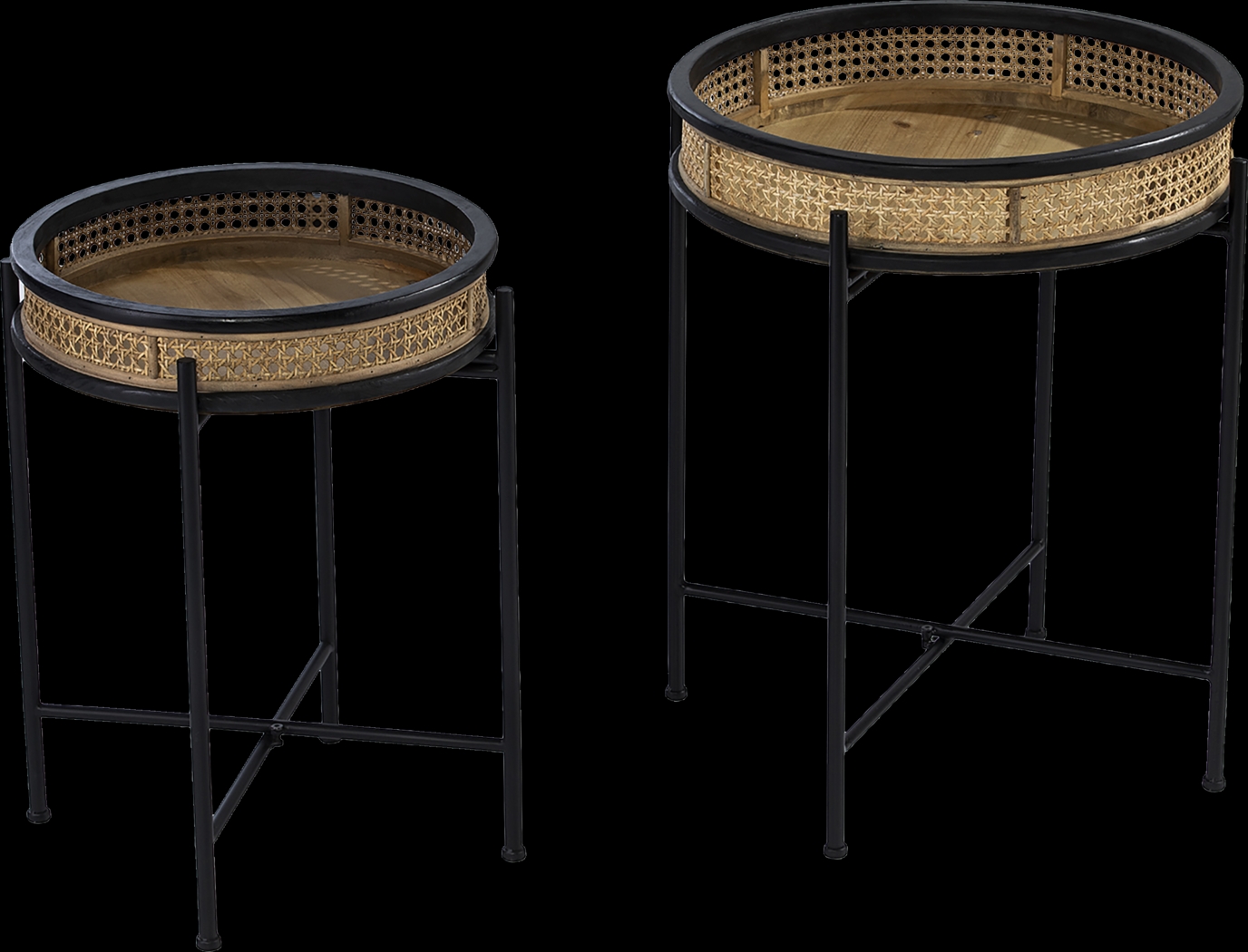 Zircone Black Accent Table, Set of 2 - Thumbnail - Image 1