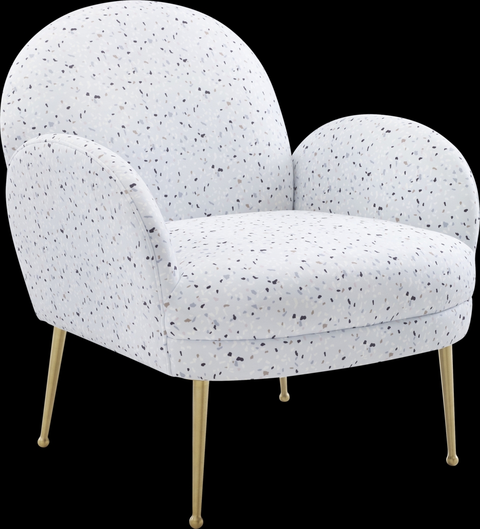 Zitto White Accent Chair - Thumbnail - Image 1