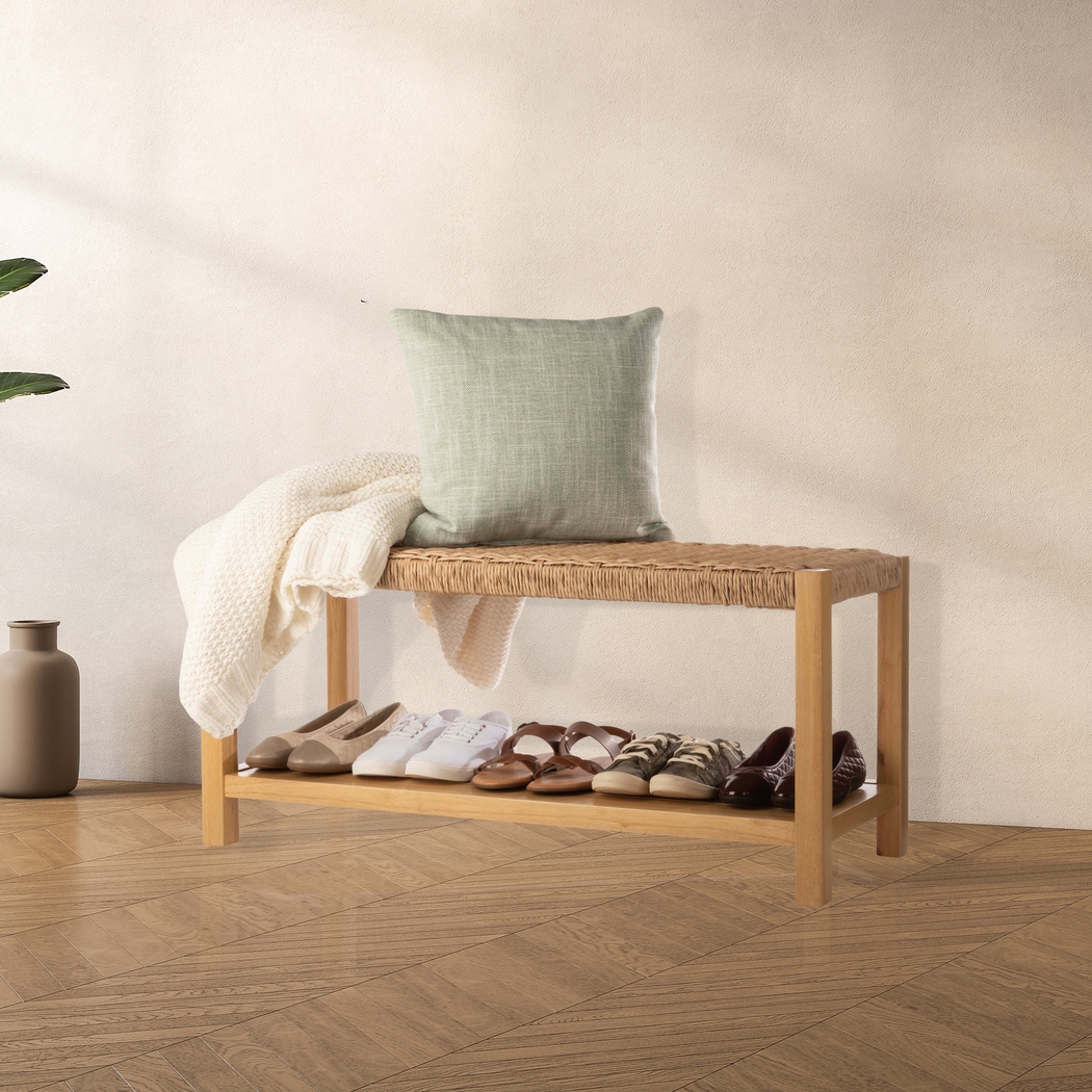 Zorvyn Natural Storage Bench - Thumbnail - Image 2