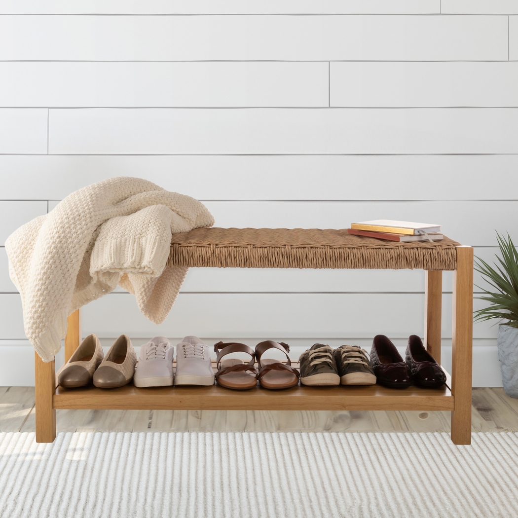 Zorvyn Natural Storage Bench - Thumbnail - Image 3