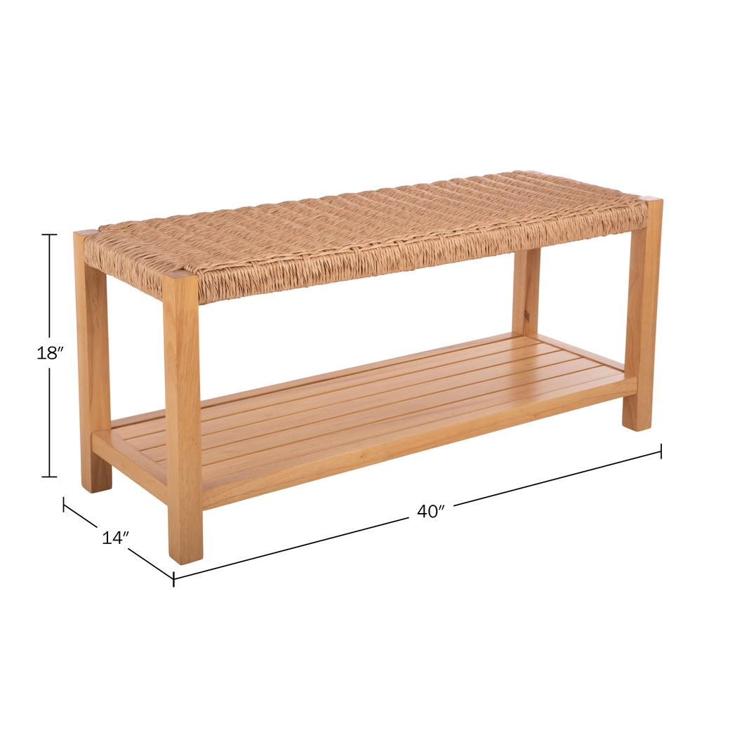 Zorvyn Natural Storage Bench - Thumbnail - Image 5