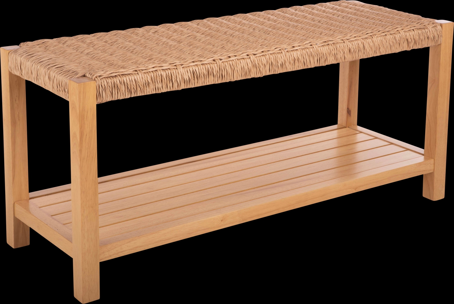 Zorvyn Natural Storage Bench - Thumbnail - Image 1
