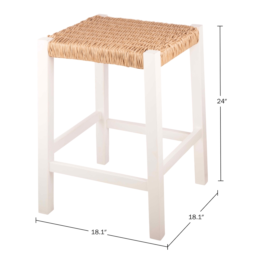 Zorvyn White/Natural Counter Height Stool - Thumbnail - Image 6