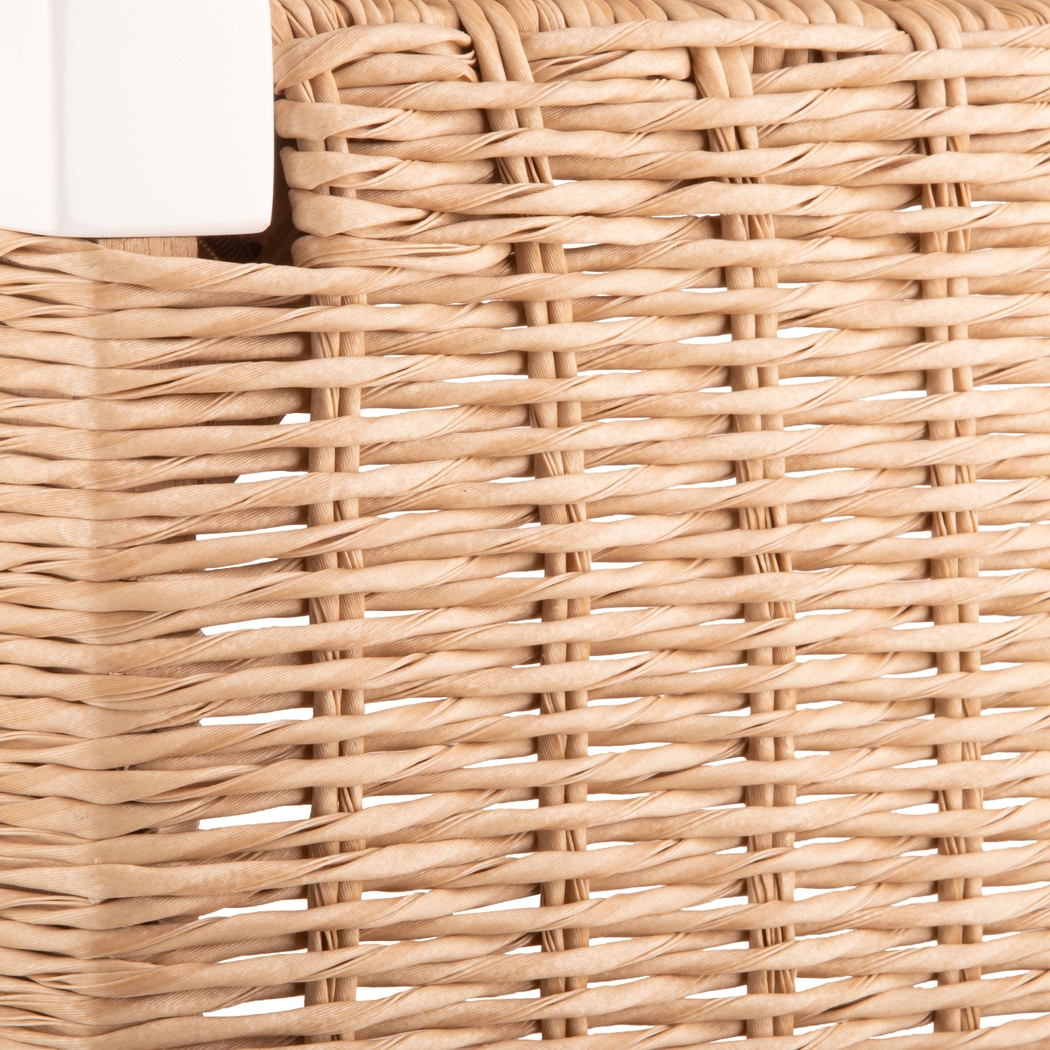 Zorvyn White/Natural Storage Bench - Thumbnail - Image 4