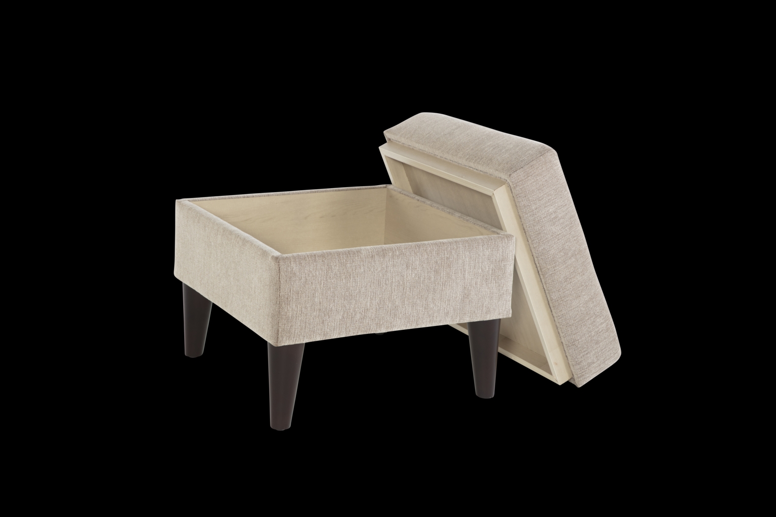 Zouave Beige Accent Chair and Ottoman - Thumbnail - Image 4