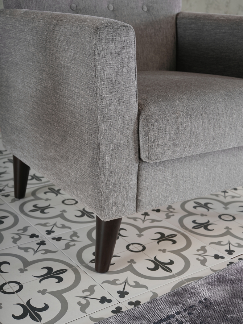 Zouave Gray Accent Chair and Ottoman - Thumbnail - Image 13