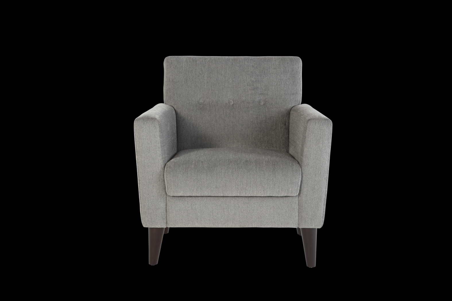 Zouave Gray Accent Chair and Ottoman - Thumbnail - Image 4