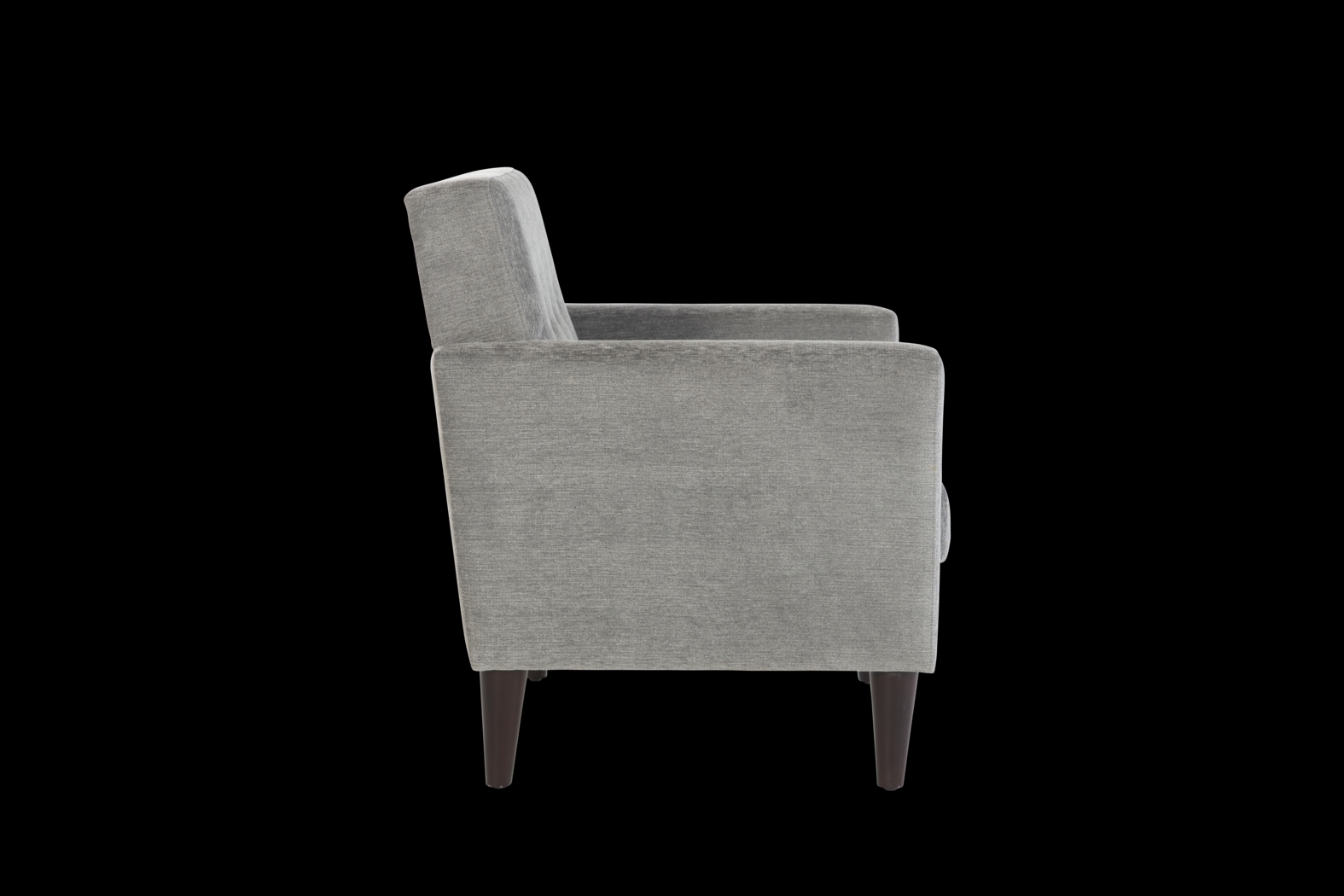 Zouave Gray Accent Chair and Ottoman - Thumbnail - Image 5