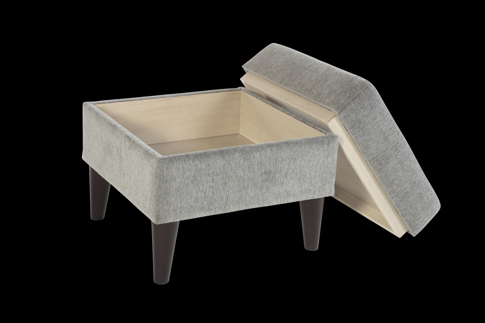 Zouave Gray Accent Chair and Ottoman - Thumbnail - Image 10