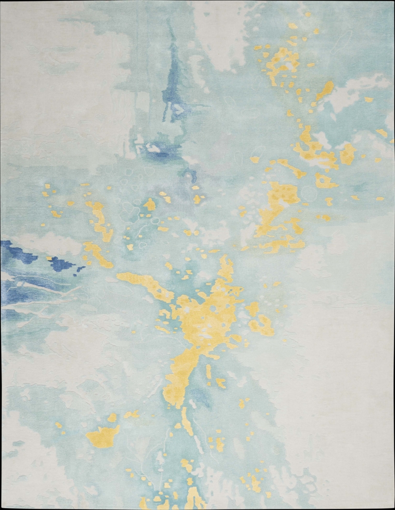 Zoulez Seafoam/Gold 5'6 x 7'5 Rug - Thumbnail - Image 1