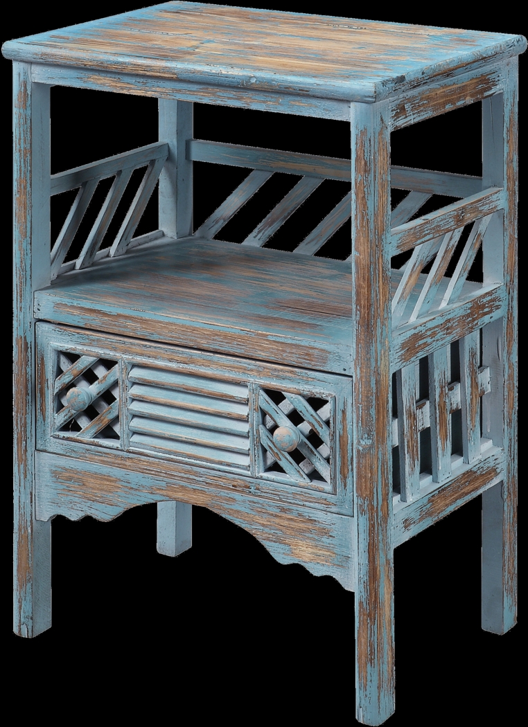 Zowen Blue Accent Table - Thumbnail - Image 1