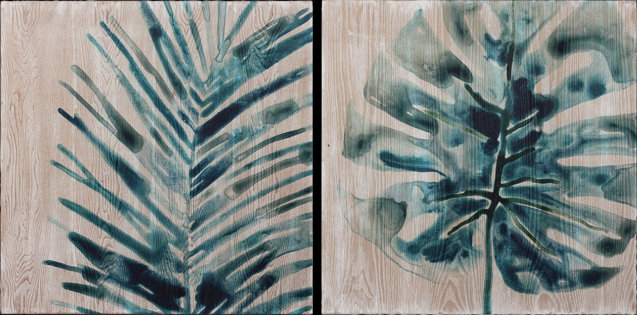 Zozobra Blue Artwork, Set of 2 - Thumbnail - Image 1