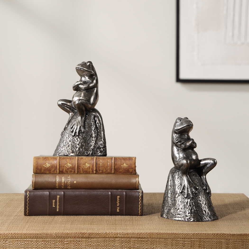 Zraa Silver Bookends, Set of 2 - Thumbnail - Image 2