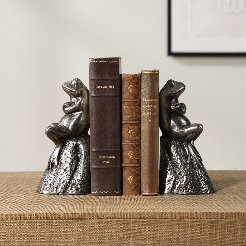 Zraa Silver Bookends, Set of 2 - Thumbnail - Image 3