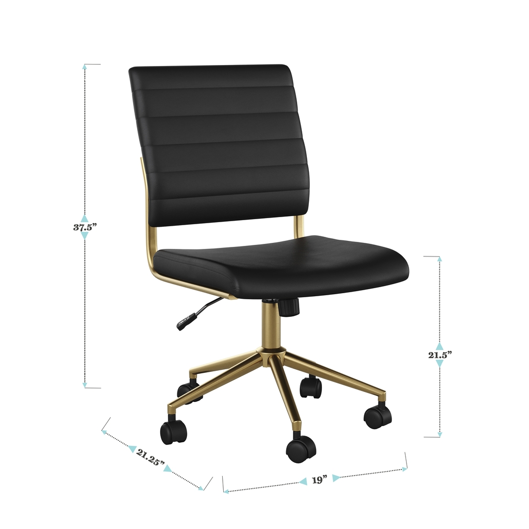 Zubicek Black Office Chair - Thumbnail - Image 11