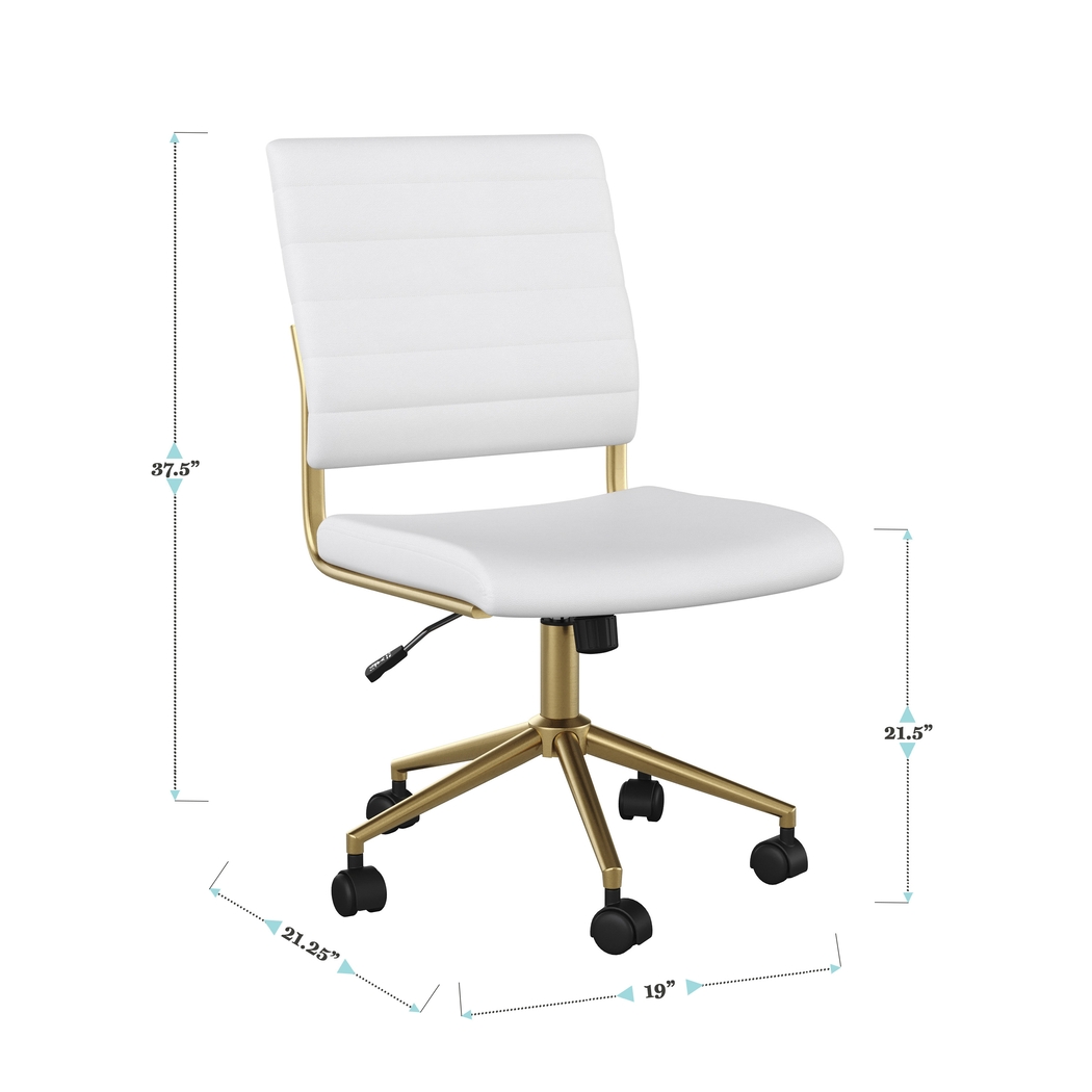 Zubicek White Office Chair - Thumbnail - Image 11