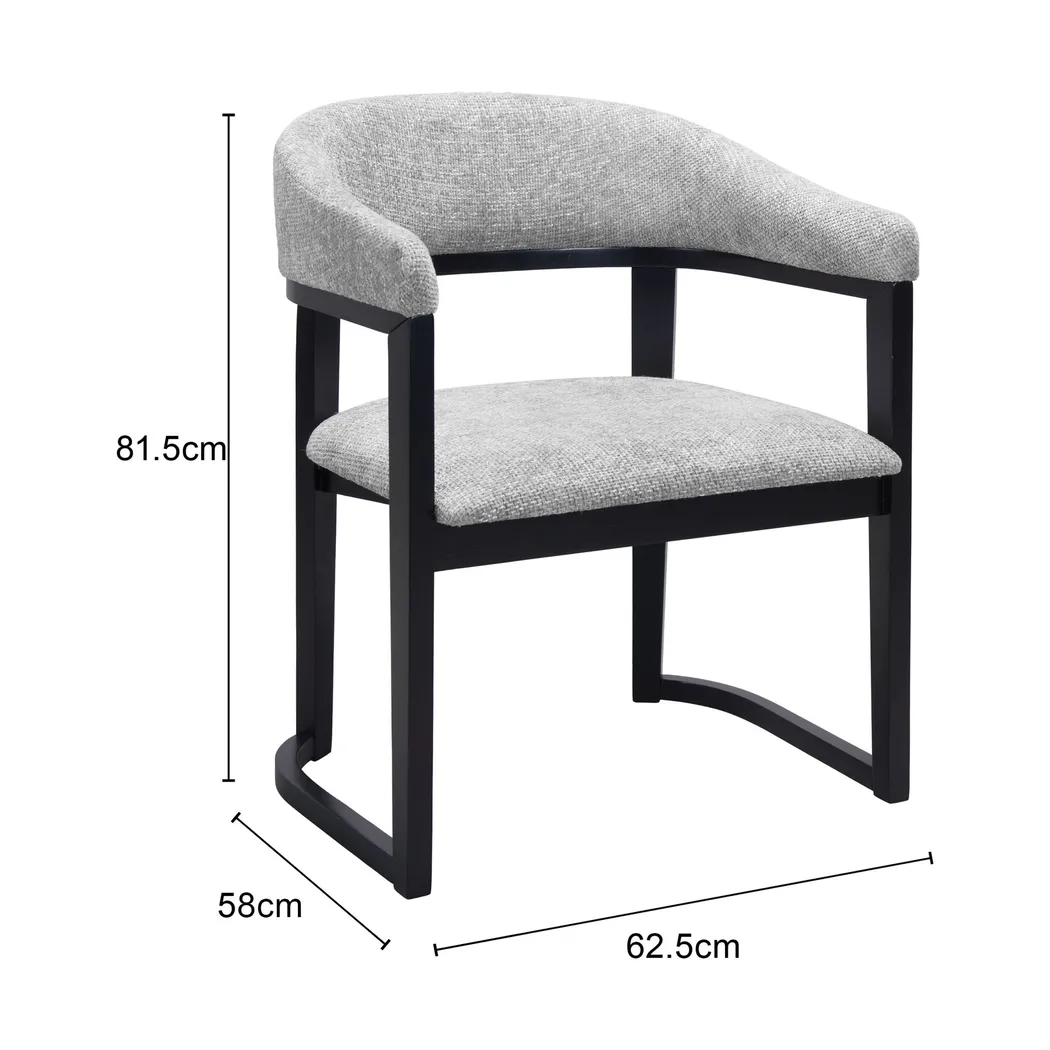 Zulay Gray Dining Chair - Thumbnail - Image 3