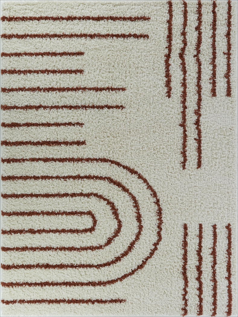 Zunees Orange/Multi 5'3 x 7' Rug - Thumbnail - Image 1