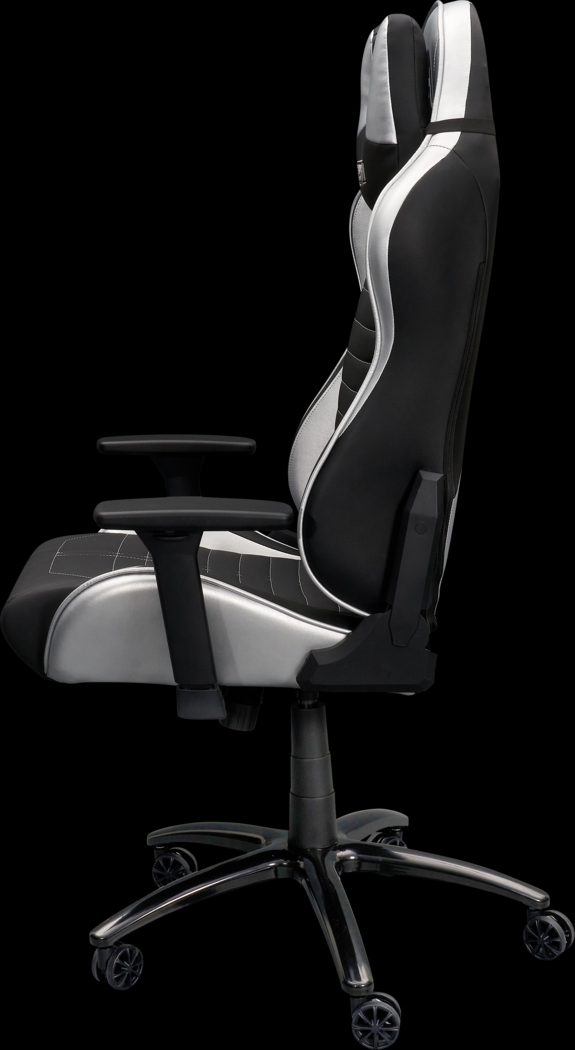 Zursa Black/Silver Gaming Chair - Thumbnail - Image 12