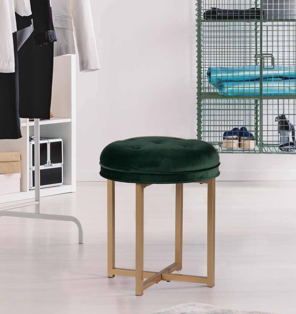 Zygmont Green Vanity Stool - Thumbnail - Image 6