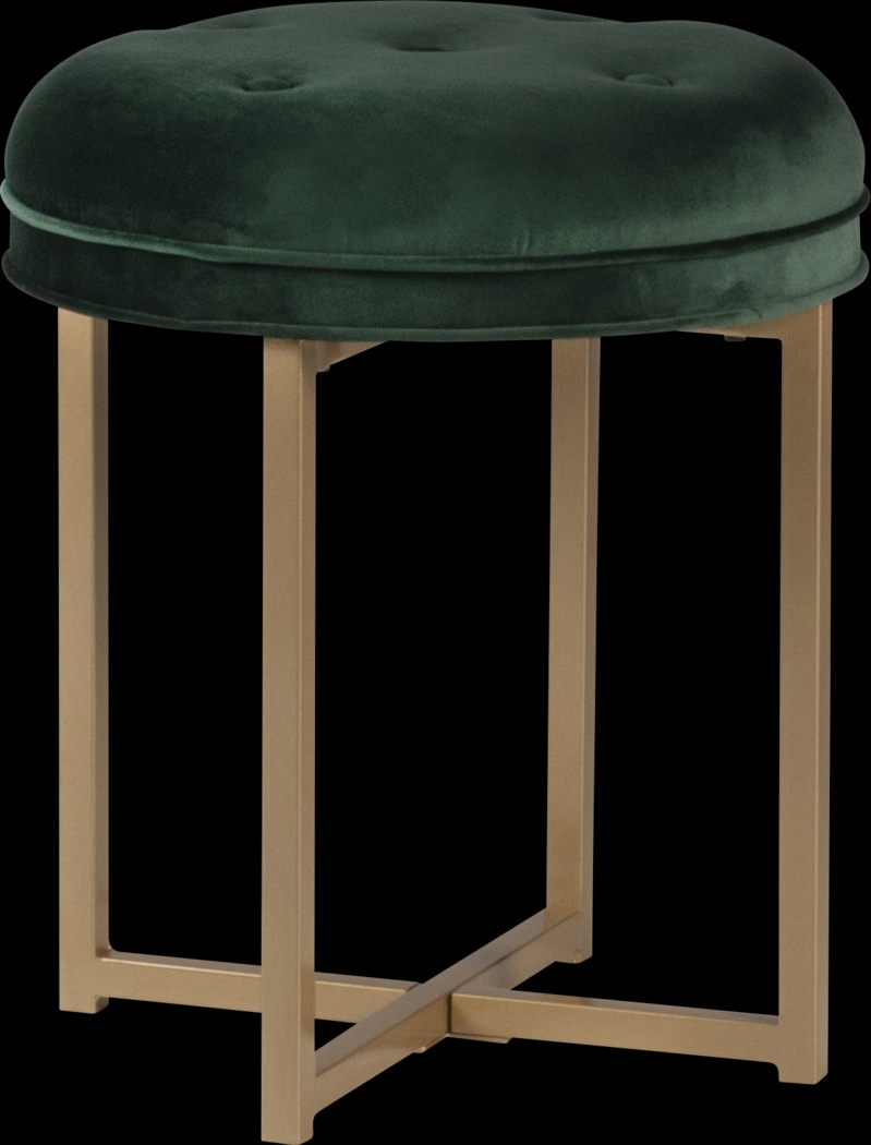 Zygmont Green Vanity Stool - Thumbnail - Image 1