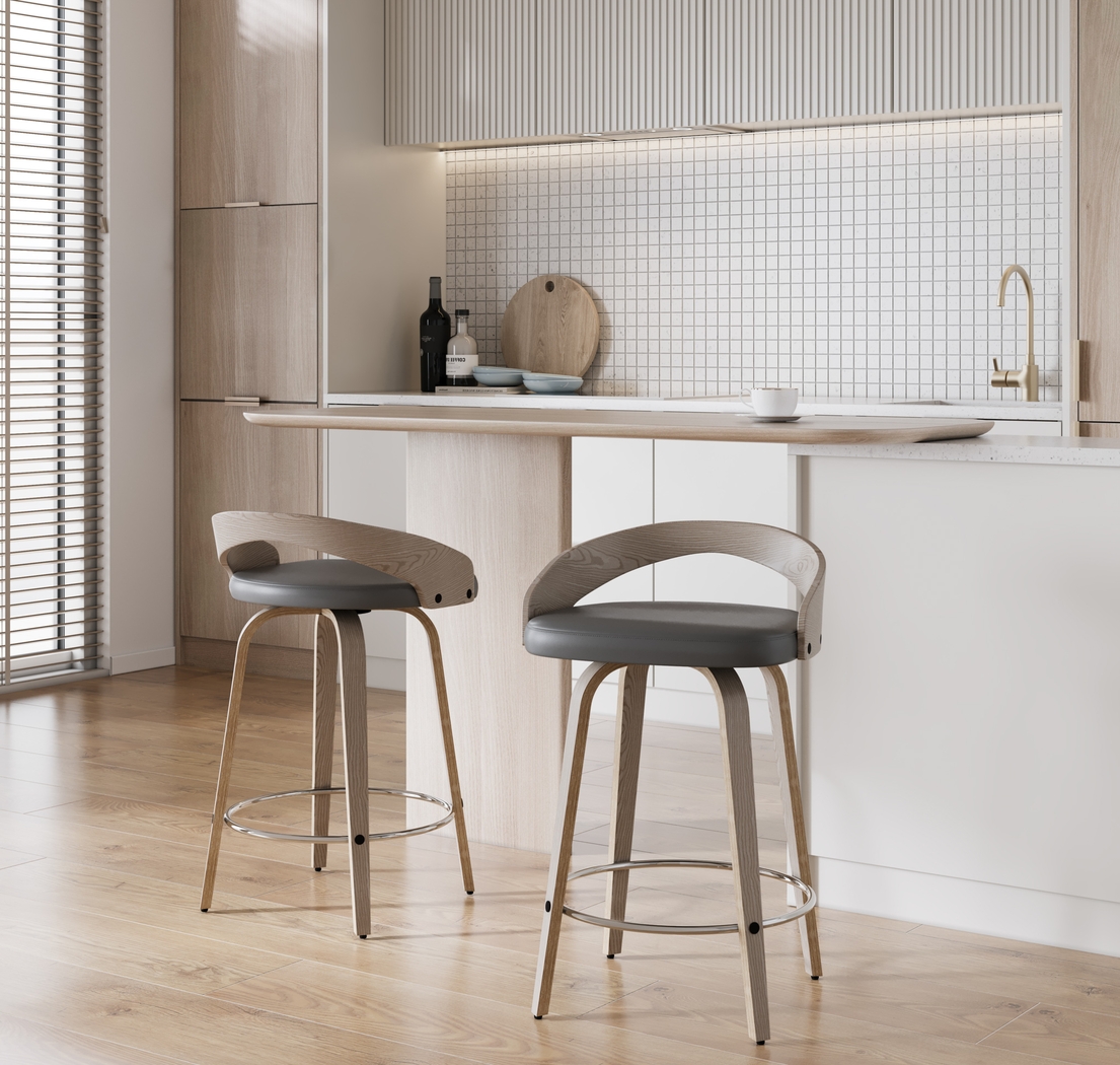 Zykan I Black Counter Height Stool, Set of 2 - Thumbnail - Image 2