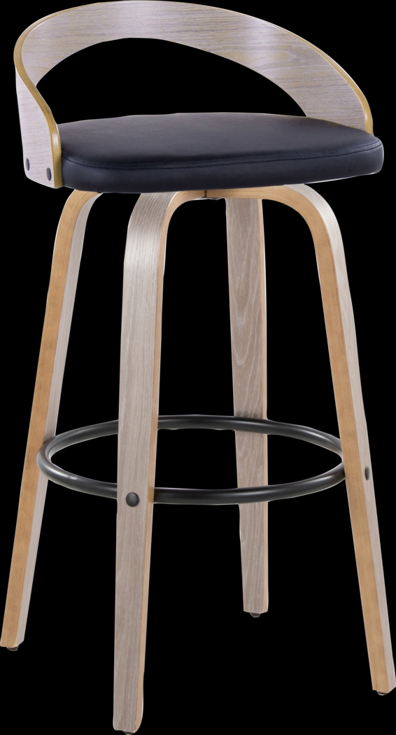 Zykan I Black Swivel Barstool, Set of 2 - Thumbnail - Image 6