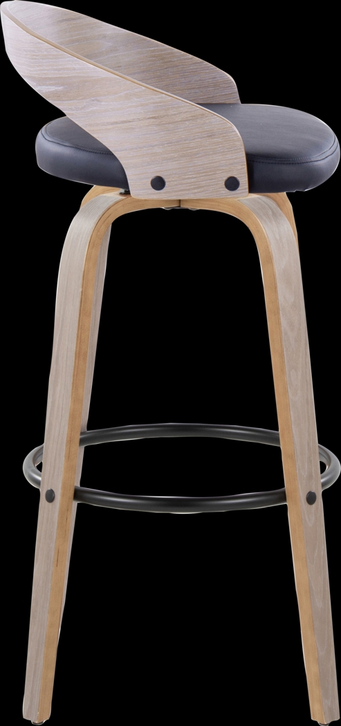 Zykan I Black Swivel Barstool, Set of 2 - Thumbnail - Image 7