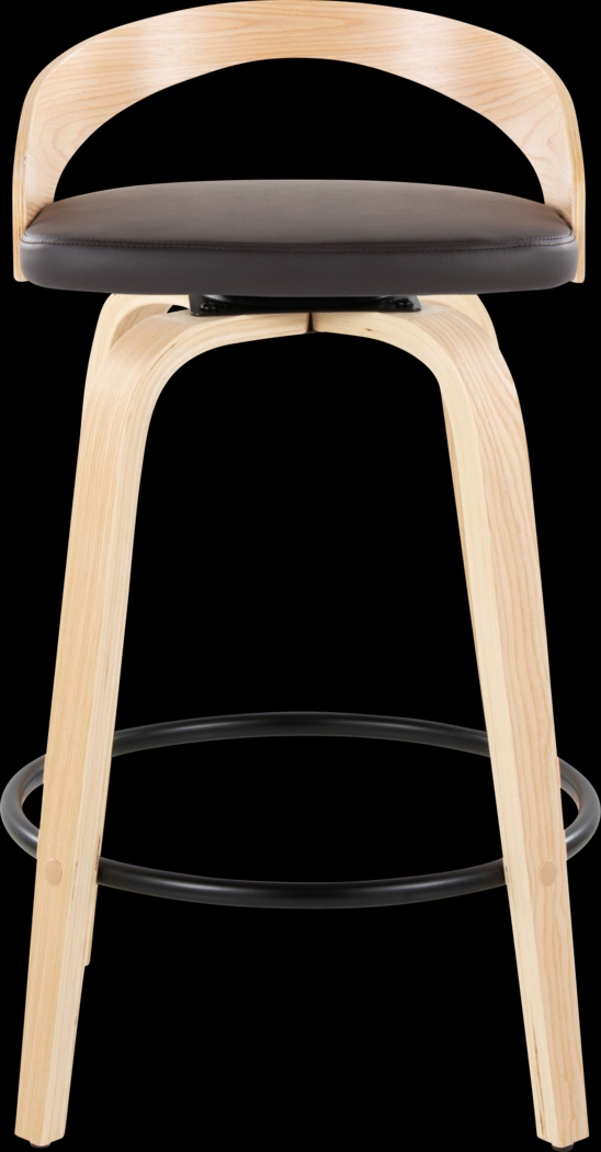 Zykan III Brown Swivel Counter Height Stool, Set of 2 - Thumbnail - Image 7