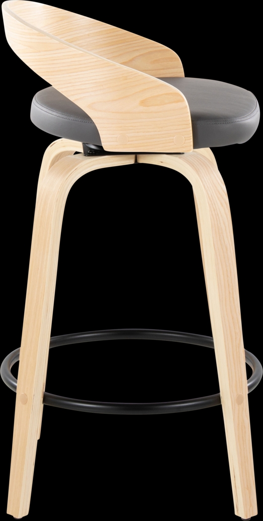 Zykan III Gray Swivel Counter Height Stool, Set of 2 - Thumbnail - Image 4